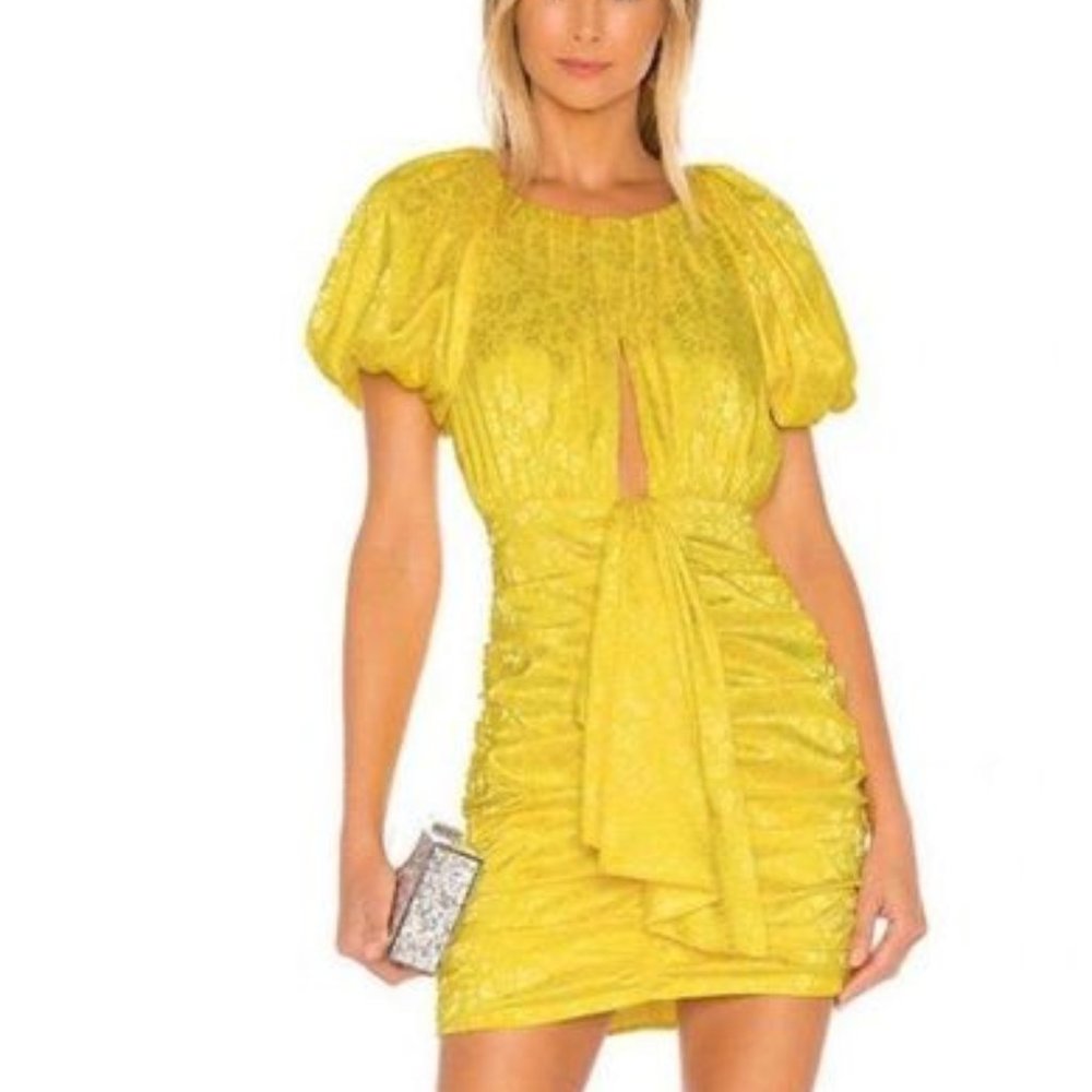For Love & Lemons Fiji Dress In Yellow